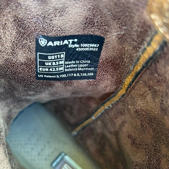 Ariat Women's Shayla Western Cowboy Boot Size 11B Brown Suede - Picture 11 of 12